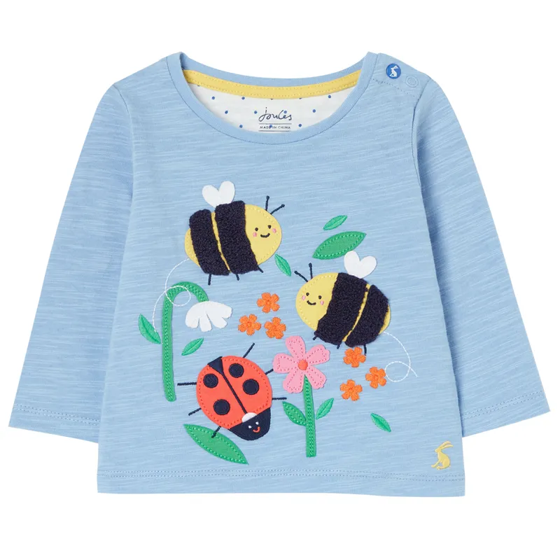 Joules Baby Tate Artwork T-Shirt - Blue Bee